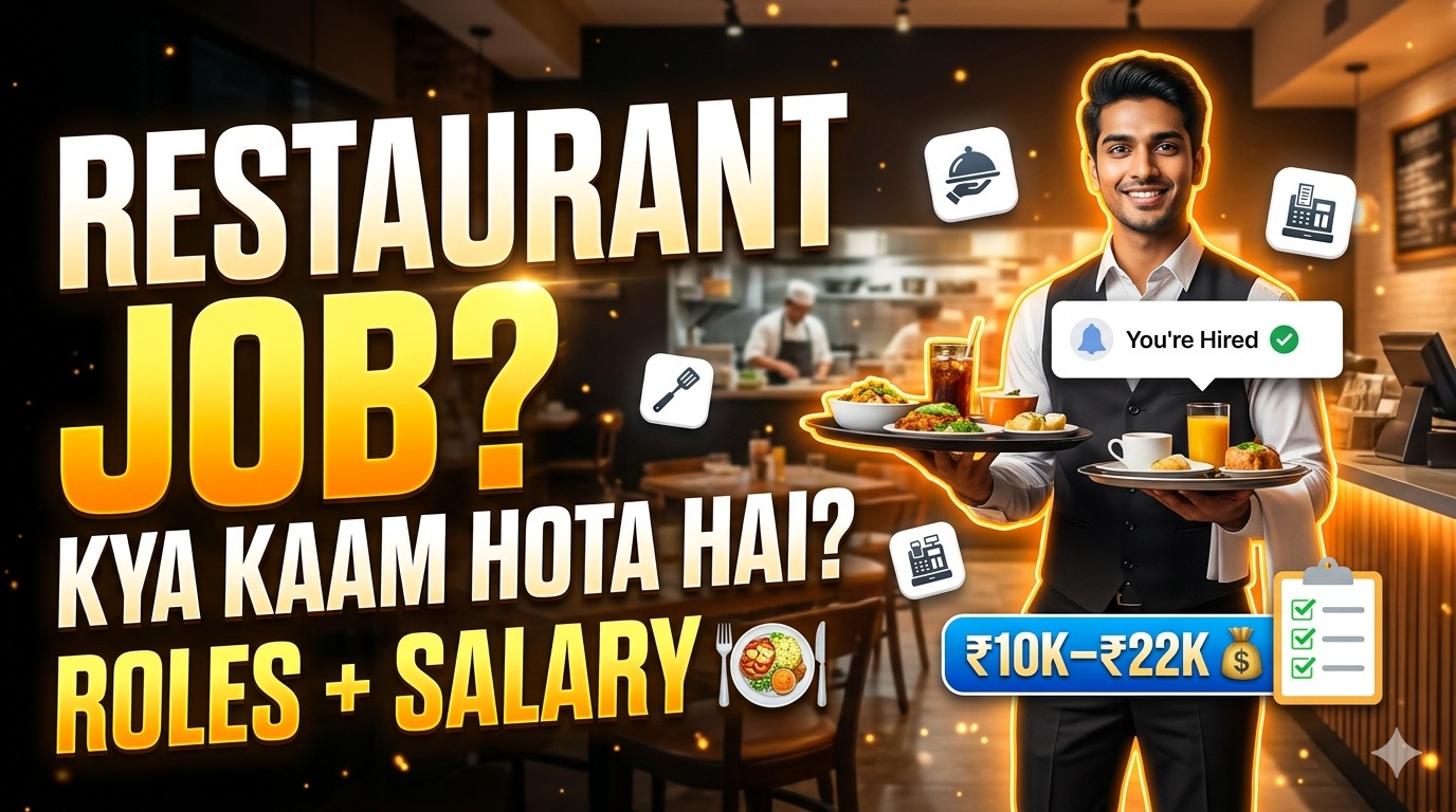 Restaurant Job Me Kya Kaam Hota Hai? (2026 Guide) – Roles, Salary, Skills & Apply Process India Mein