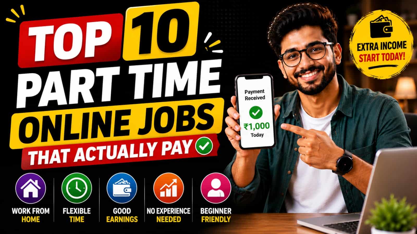 Top 10 Part-Time Online Jobs That Actually Pay