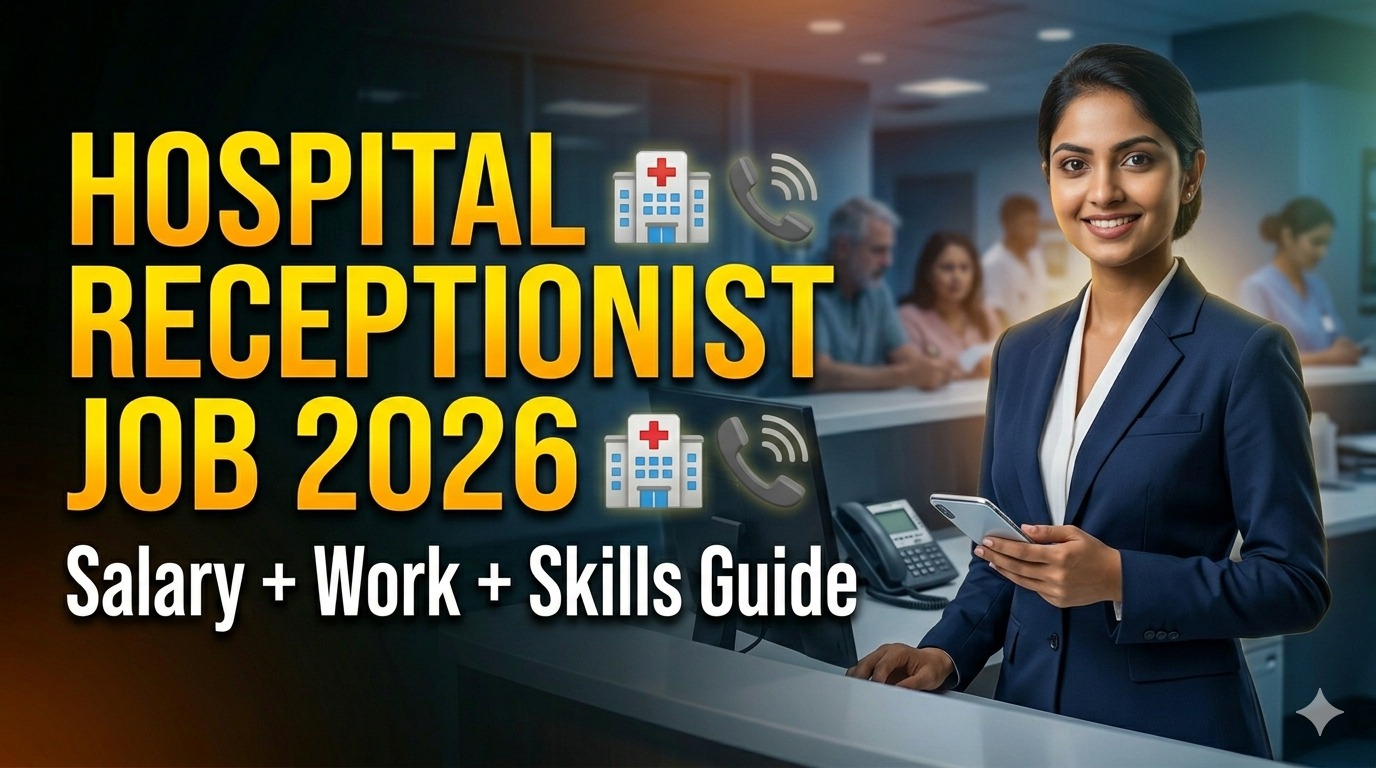 Hospital Receptionist Job (2026 Guide) - Salary, Work, Skills & Apply Process India Mein