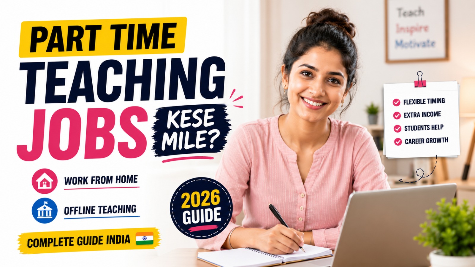 Part Time Teaching Jobs Kese Mile? Work From Home & Offline Guide India (2026)