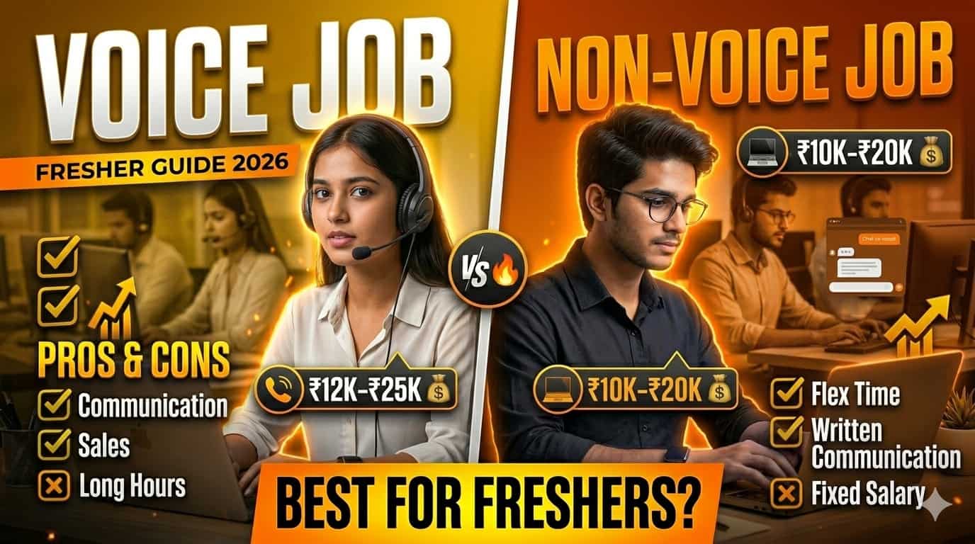 Voice vs Non Voice Process (2026) – Difference, Salary & Best Option for Freshers | Apply Now