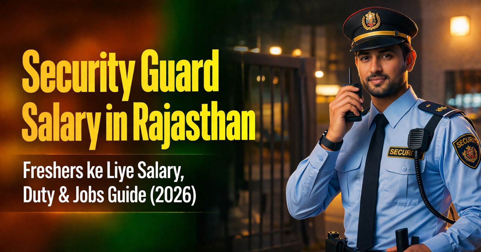 Security Guard Salary Rajasthan (2026) - Freshers ke Liye Salary, Duty & Jobs Guide