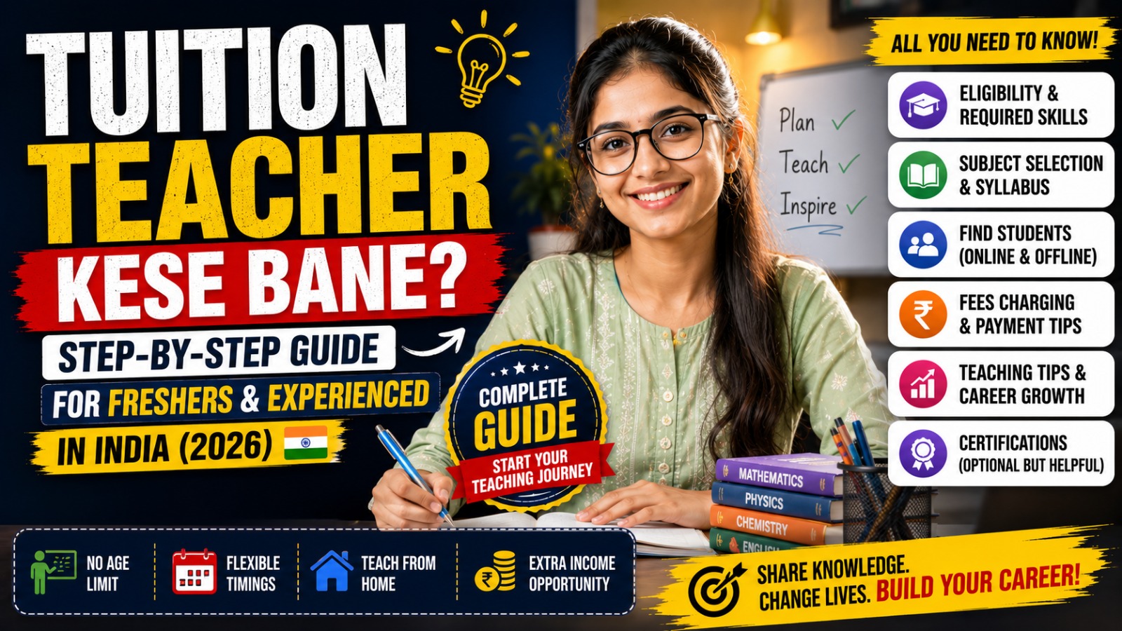 Tuition Teacher Kese Bane? Step-by-Step Guide for Freshers & Experienced in India (2026)