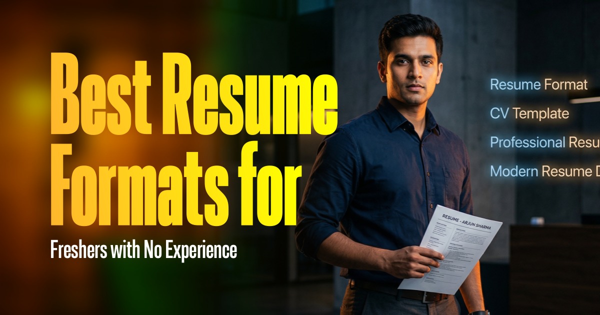 Best Resume Formats for Freshers With No Experience