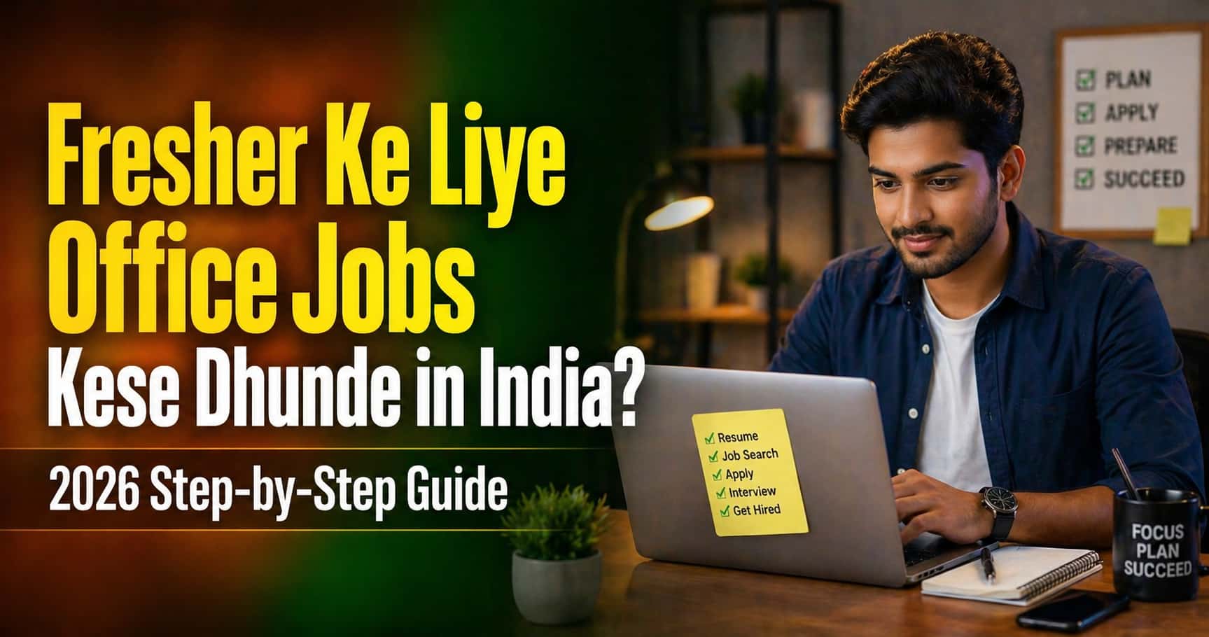 Fresher Ke Liye Office Jobs Kese Dhunde in India? (2026 Step-by-Step Guide)